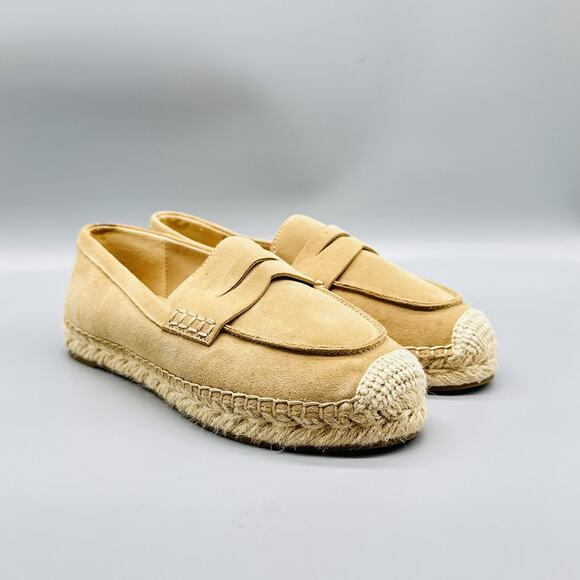 Sam Edelman Shoes Womens 6.5 Brown Suede Kai Espadrille Penny Loafer Slip On - Picture 2 of 10